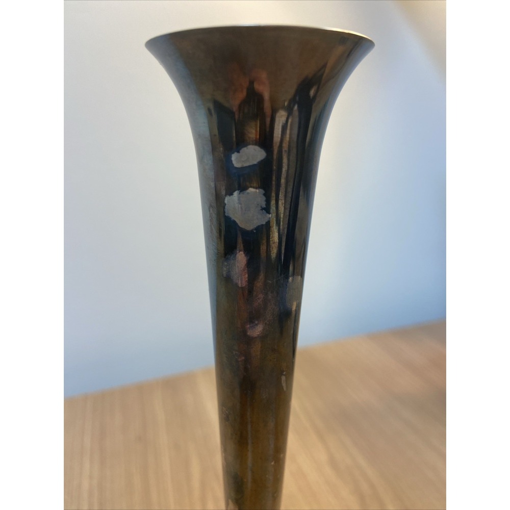 VTG Reed & Barton Iridescent Silver Plate Bud Vase - Picture 5 of 10